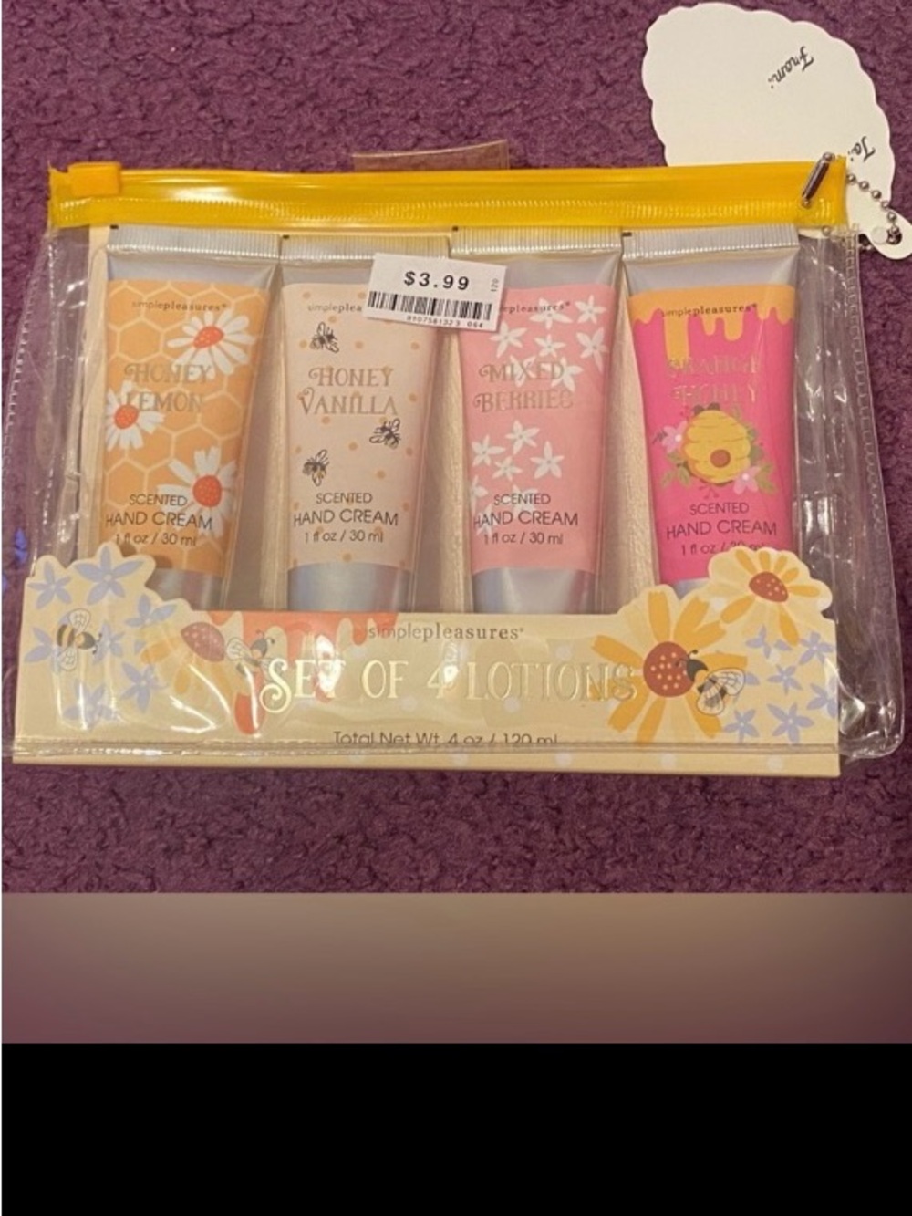 NWT 4 scented hand creams